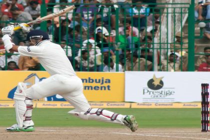 Spectators in the stands, creating an electric atmosphere at the Border-Gavaskar Trophy.