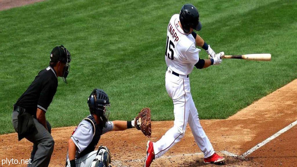 Atlanta Braves players celebrating after a game-winning home run during the MLB Playoffs 2024.