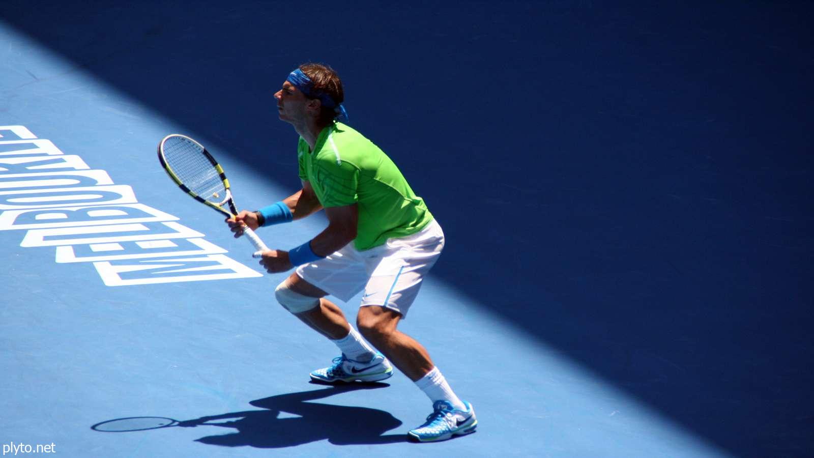 Rafael Nadal waving to fans during his farewell match in Malaga