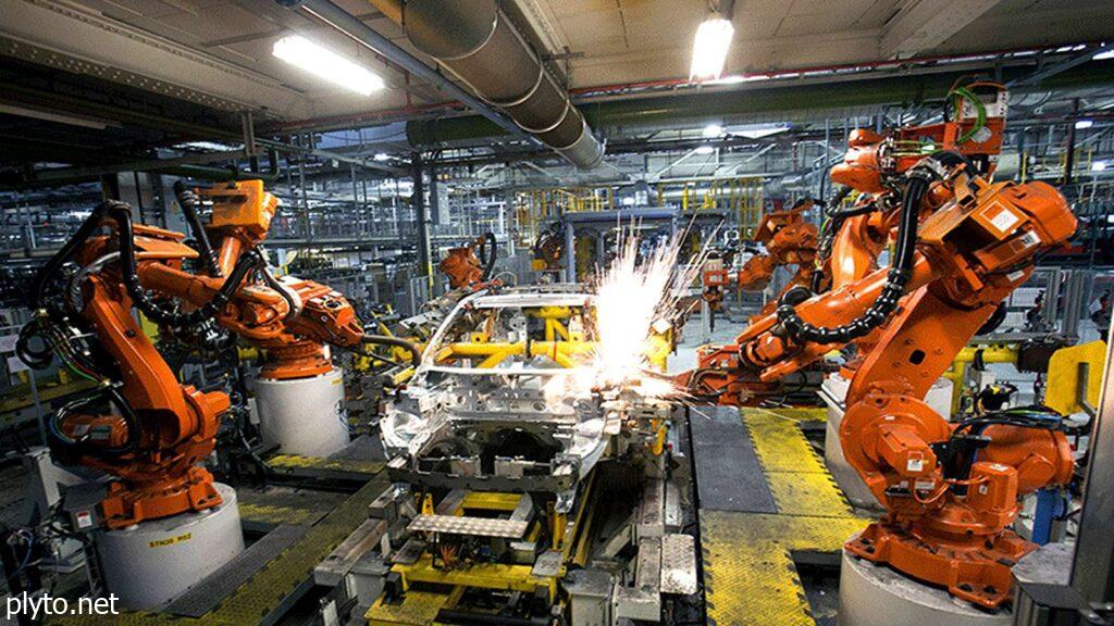 A robot performing precise tasks in a high-tech South Korean factory, showcasing automation in manufacturing.