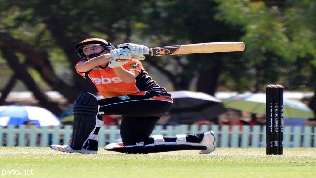 Nat Sciver-Brunt celebrating after scoring a half-century in the first T20 match against South Africa