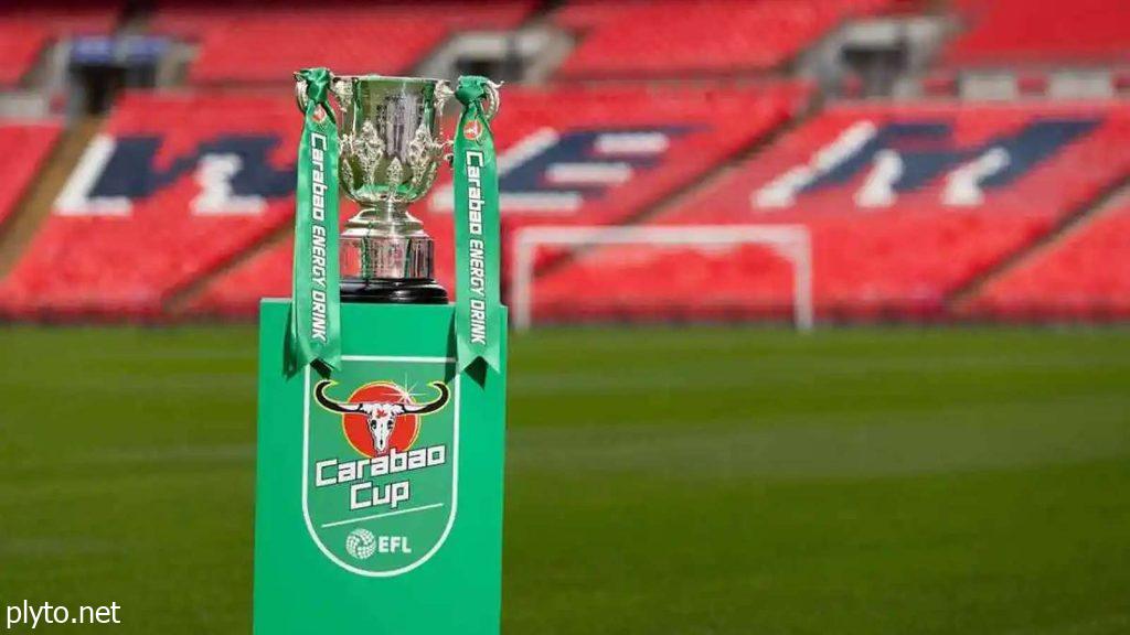 Newcastle United players celebrating their Carabao Cup victory over Chelsea at St James' Park