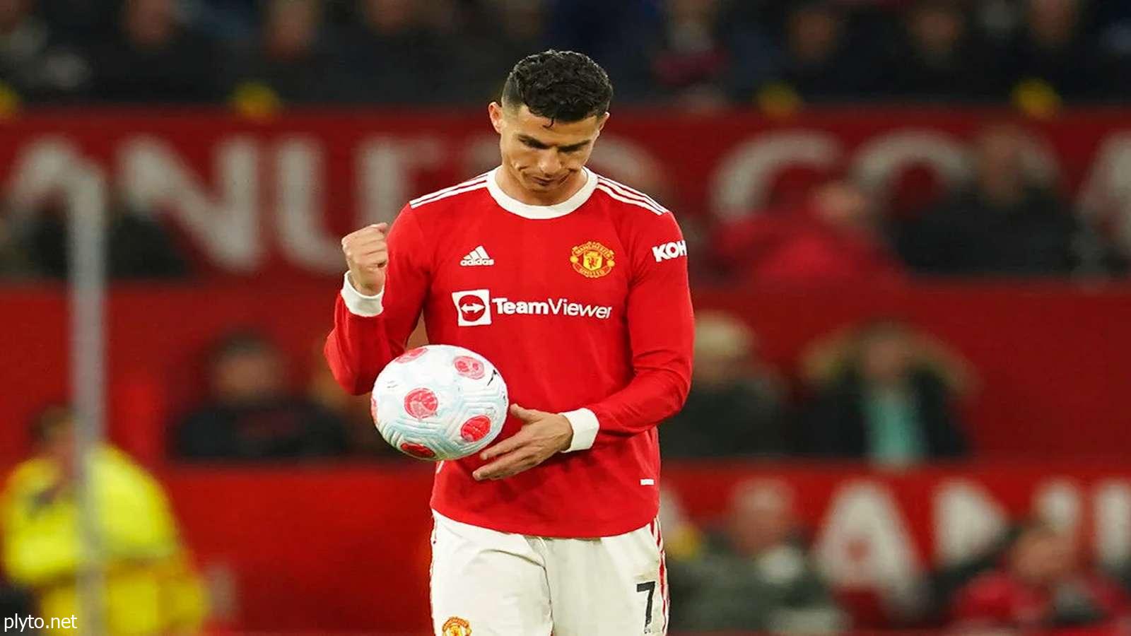 Cristiano Ronaldo lifting a major trophy with Manchester United after winning a league title.