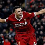 Trent Alexander-Arnold in action during a Premier League match, fueling winter transfer rumors 2024.